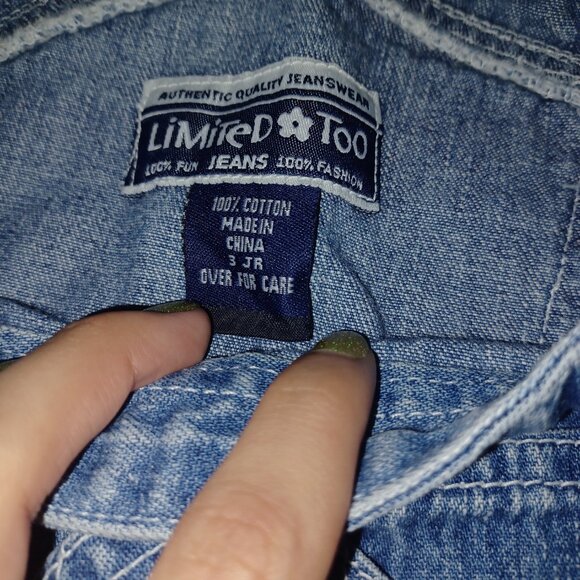 Limited too light wash denim overalls - Picture 3 of 3
